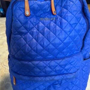 MZ Wallace Blue Quilted Backpack